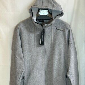 NWT Porsche Design Men's Sweat Hoodie Jacket - Dark Grey Heather - 2XL -Ret$210